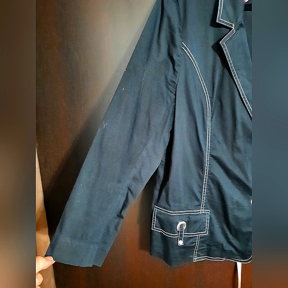 Spanner Black Cotton Blazer Jacket - Picture 5 of 8